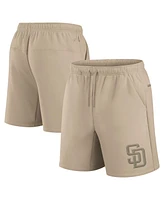 Fanatics Men's and Women's Khaki San Diego Padres Elements Super Soft Fleece Shorts
