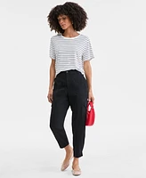 On 34th Women's Tapered Ankle-Length Cargo Pants, Created for Macy's