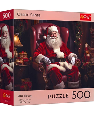 Trefl Red 500 Piece Puzzle - Holiday - Classic Santa