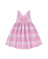 Hope & Henry Girls' Sleeveless Linen Swing Dress, Toddler