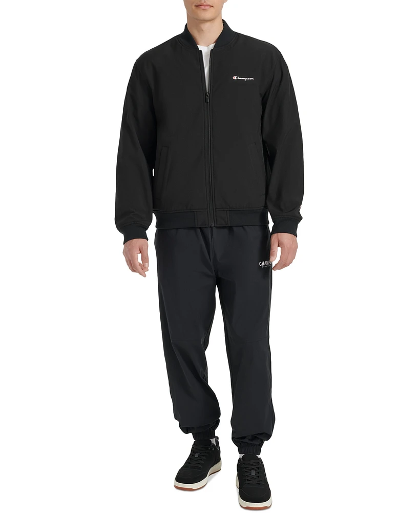 Champion Men's Logo Varsity Bomber Jacket