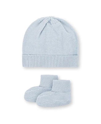Hope & Henry Baby Boys Organic Sweater Beanie and Bootie 2-Piece Set