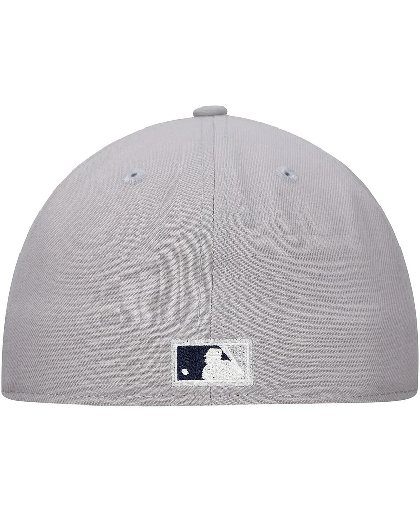 New Era Men's Gray York Yankees Duo Logo 2.0 59FIFTY Fitted Hat