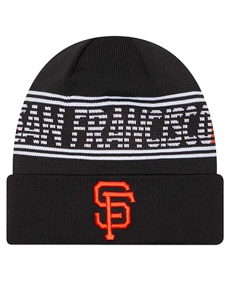 New Era Men's Black San Francisco Giants Authentic Collection Cuffed Knit Hat