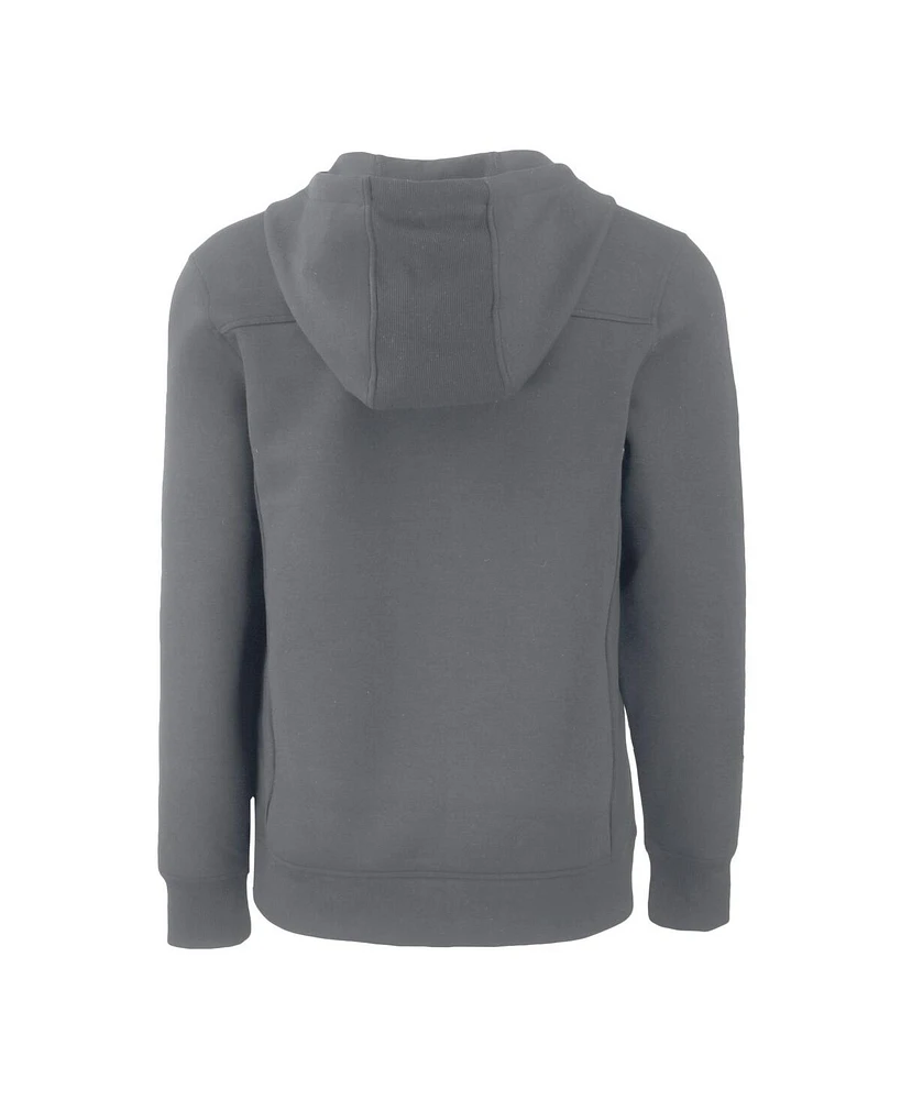Cutter & Buck Men's Gray Ohio State Buckeyes Alumni Logo Roam Half-Zip Pullover Hoodie