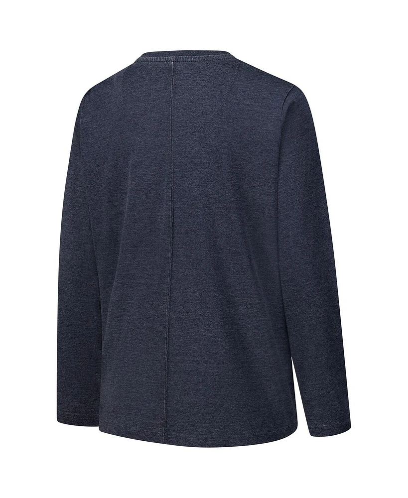 Pressbox Women's Navy Notre Dame Fighting Irish Chandler Olive Leaf Arch Long Sleeve T-Shirt