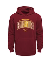Outerstuff Toddler 2-Piece Burgundy/Heathered Gray Washington Commanders Double-Up Pullover Hoodie and Pants Set