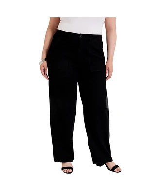 June + Vie Plus Curvie Fit High-Waisted Straight-Leg Jean