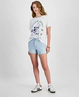 Celebrity Pink Juniors' 4" High-Rise Curvy Denim Shorts