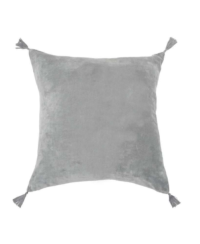 River Boulder Cotton Accent Throw Pillow w/ Tassels