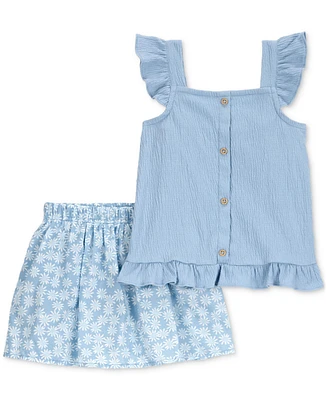 Carter's Toddler Girls 2-Piece Top & Floral Skort Set