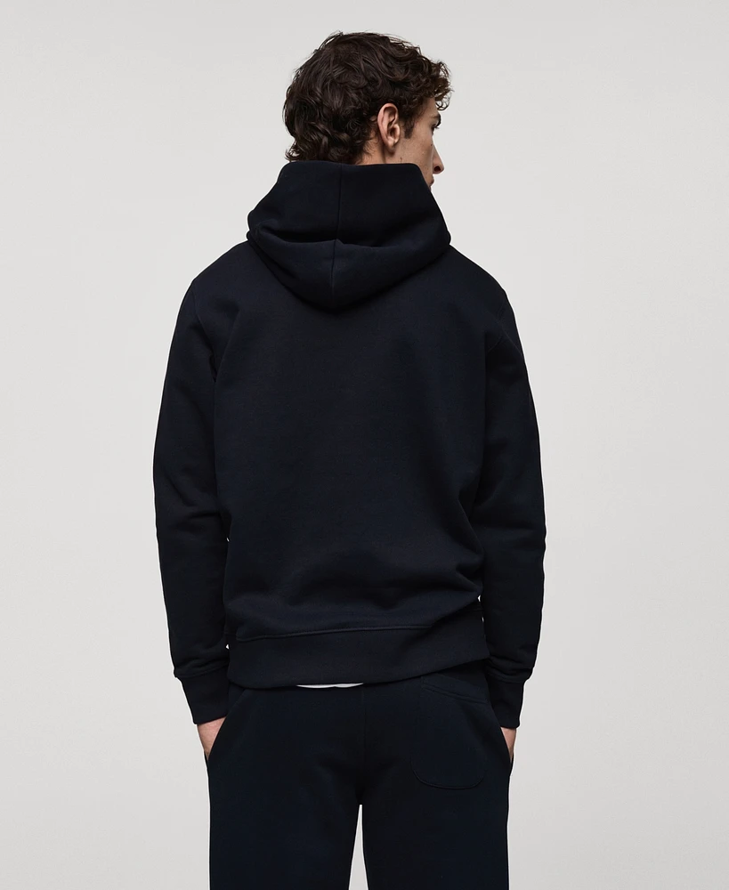 Mango Men's Regular-Fit Cotton-Blend Hoodie