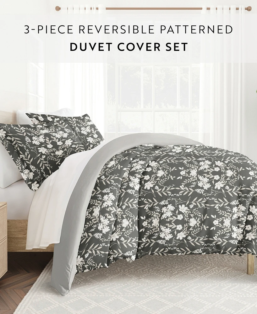 ienjoy Home Utra Soft Reversible 3-Pc. Duvet Cover Set, Full/Queen