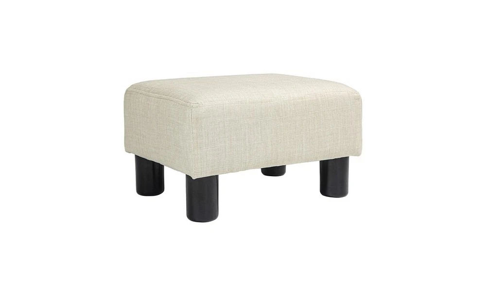 Footstool Ottoman – Small Padded Foot Rest for Living Room, Office, or Reading Nook