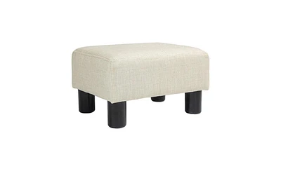 Footstool Ottoman – Small Padded Foot Rest for Living Room, Office, or Reading Nook