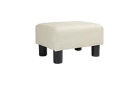 Footstool Ottoman – Small Padded Foot Rest for Living Room, Office, or Reading Nook