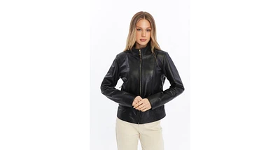Furniq Uk Women's Leather Jacket