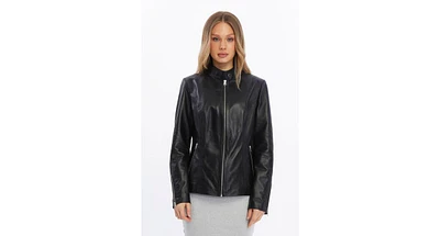 Furniq Uk Women's Genuine Leather Jacket
