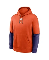 Nike Men's Purple/Orange Clemson Tigers 2024 Sideline Club Pullover Hoodie