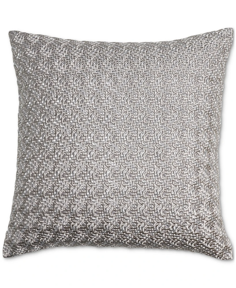Hotel Collection Textured Embroidery Decorative Pillow, 20" x 20", Exclusively at Macy's