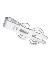Bling Jewelry Dollar Sign Money Clip Card Holder Brushed Stainless Steel