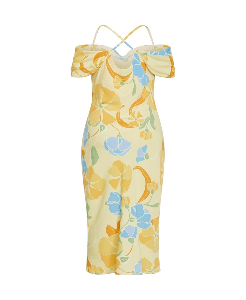 City Chic Plus Cady Print Dress