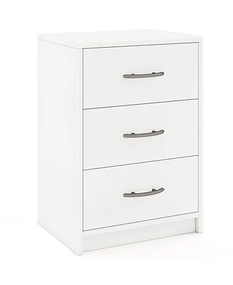 3-Drawer Nightstand with Storage for Bedroom or Living Room, Compact Design