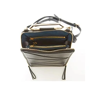 Susu Black Leather Backpack Purse for Women – Unique Convertible Medium Crossbody Bag with Top Handle