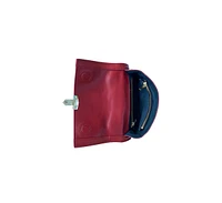 Susu Red Leather Backpack Purse for Women Convertible Crossbody Bag Pebble Texture Handbag
