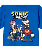 Sonic the Hedgehog Men's Prime Group Shot Crew Neck Short Sleeve Royal Blue T-shirt-xl