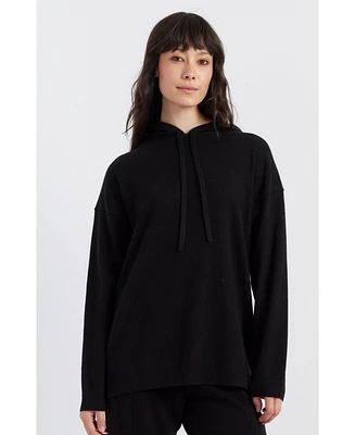 Chinti & Parker Women's Wool Cashmere Blend Relaxed Hoodie Sweater