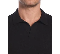 Cubavera Men's Textured Knit Short-Sleeve Johnny Collar Polo Shirt