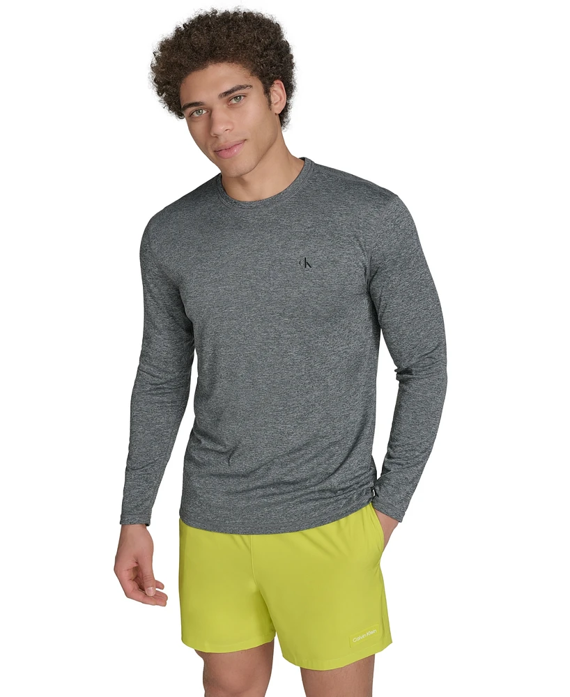 Calvin Klein Men's Monogram Long-Sleeve Swim Rash Guard