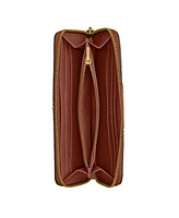 Coach Essential Signature Canvas Slim Accordion Zip Wallet