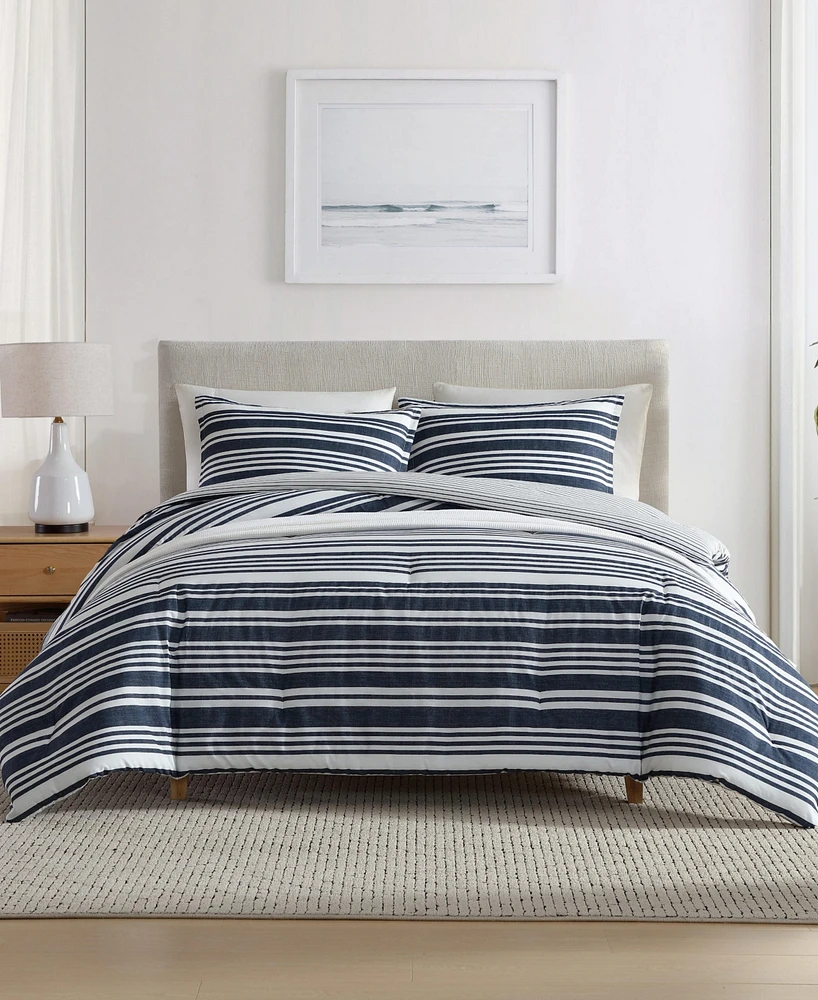 Nautica Coastline Stripe 3-Pc. Comforter Set