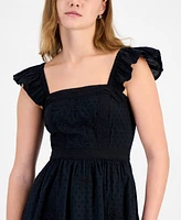 And Now This Women's Cotton Ruffled-Strap Swiss Dot Maxi Dress, Exclusively at Macy's