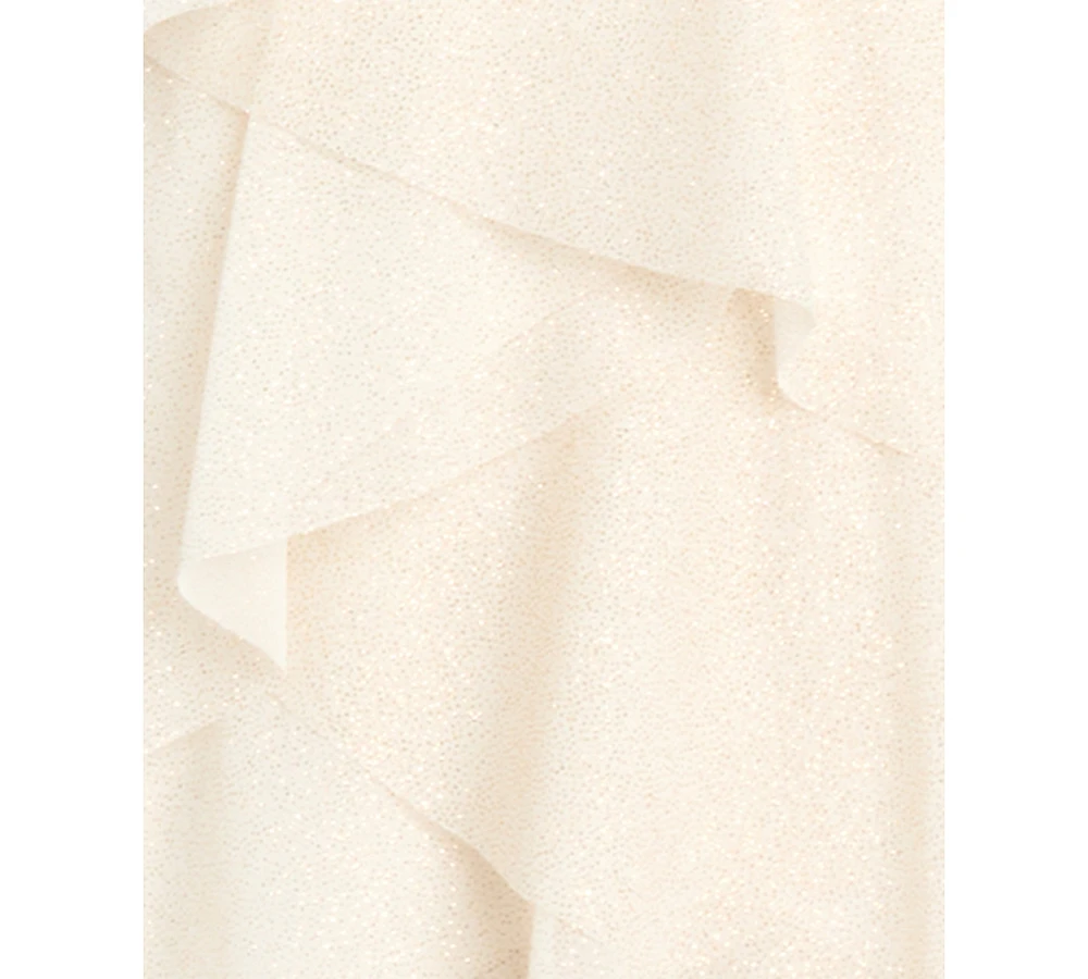 Morgan & Company Juniors' Glitter Low-Back Ruffled Dress