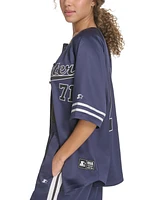 Starter Women's Logo Raglan-Sleeve Baseball Shirt