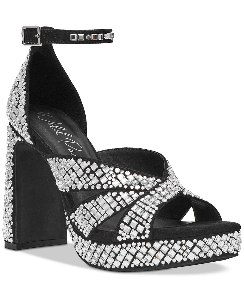 Wild Pair Lydiaa Embellished Platform Dress Sandals, Exclusively at Macy's