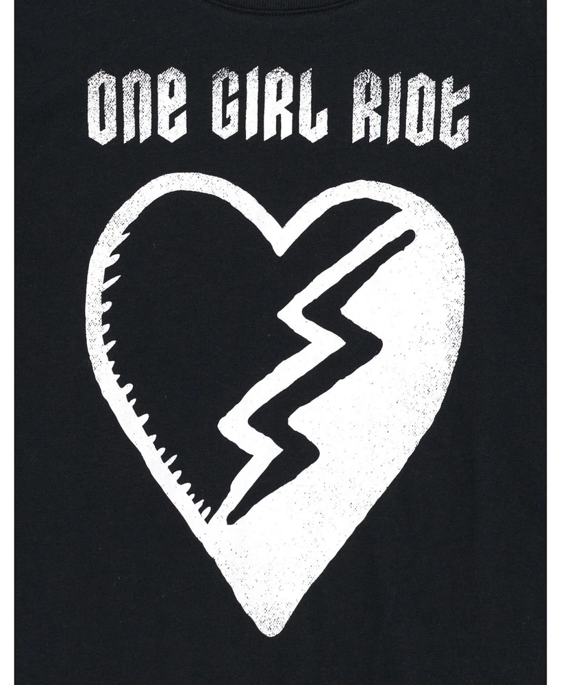 Descendants Big Girls Disney Slip V-neck Satin Dress and Drop Shoulder T-Shirt Outfit Set