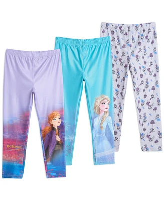Frozen Toddler Girls 3 Pack Leggings