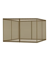 Aoodor Universal 12 x ft. Gazebo Replacement Mosquito Netting Screen 4-Panel Sidewalls with Double Zipper (Only Netting