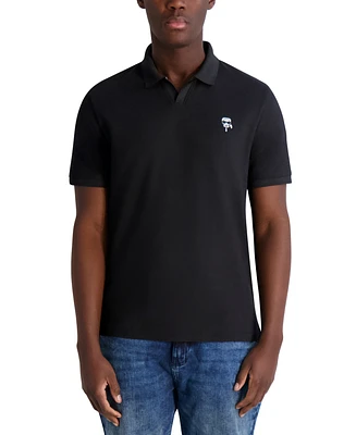 Karl Lagerfeld Paris Men's Regular-Fit Head Pique Polo Shirt
