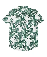 B By Brooks Brothers Big Boys Palm Tree Graphic Poplin Shirt