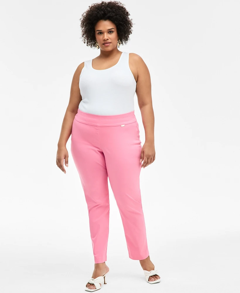 I.n.c. International Concepts Plus Bengaline Skinny Pants, Created for Macy's