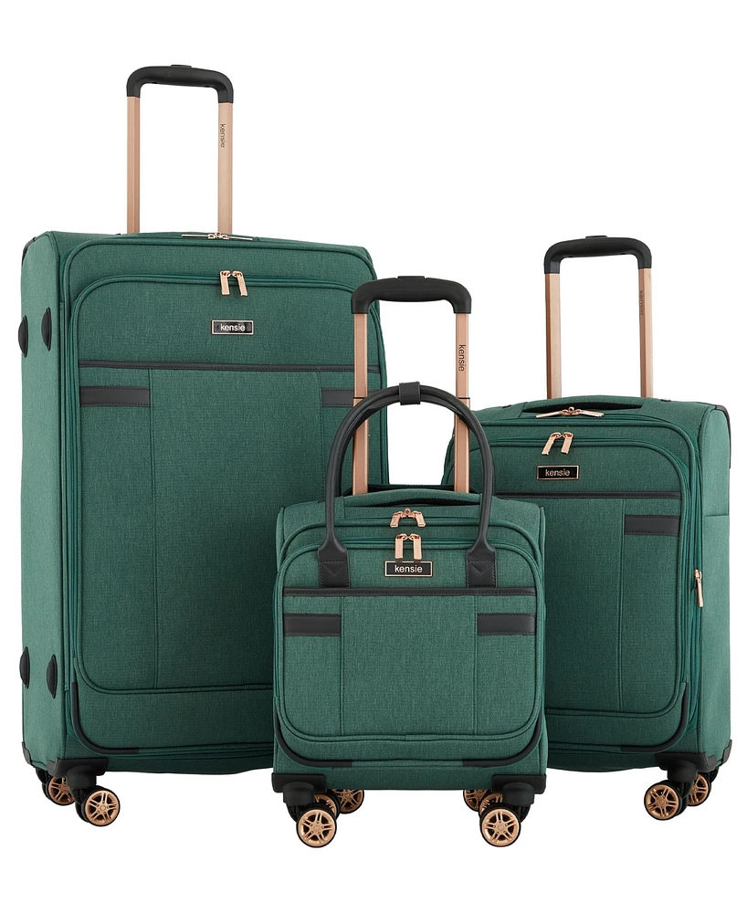 Hudson Expandable Rolling Softside Luggage Set, 3 Piece