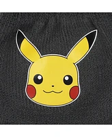 Pokemon Boys Character Collage Youth Cuffed Beanie and Gloves Set