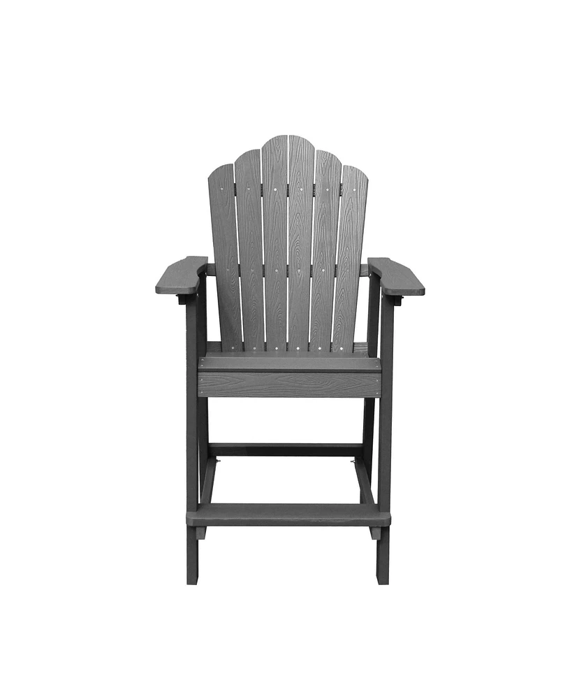Tall Adirondack Chair Patio Chairs Barstools Outdoor Furniture Balcony for Backyard Garden Patio, Blue