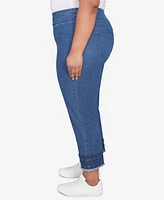 Ruby Rd. Plus Embroidered Extra Stretch Dark Denim Jeans