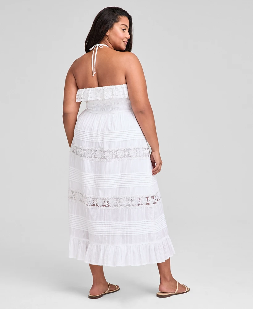 And Now This Trendy Plus Cotton Lace Maxi Dress, Exclusively at Macy's